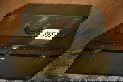 (2) WWII Travel Trunks