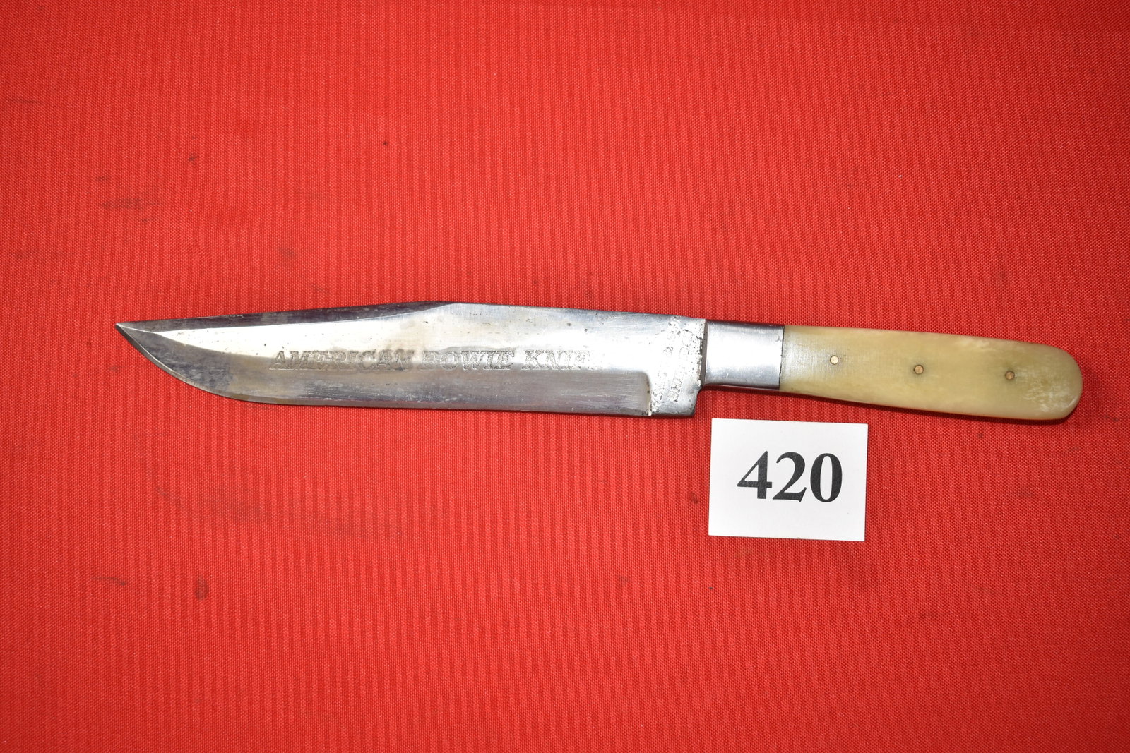 12 3/8” Bowie Knife: 12 3/8” Bowie Knife marked Wragg & Son Sheffield