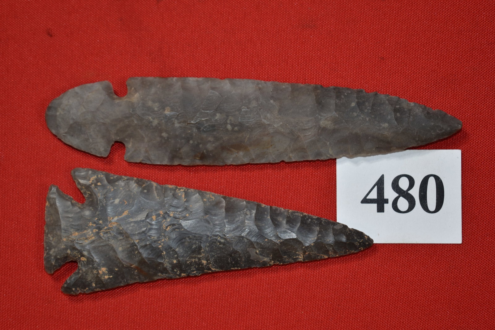 Large Flint Spear: Large Flint Spear 6 5/8”