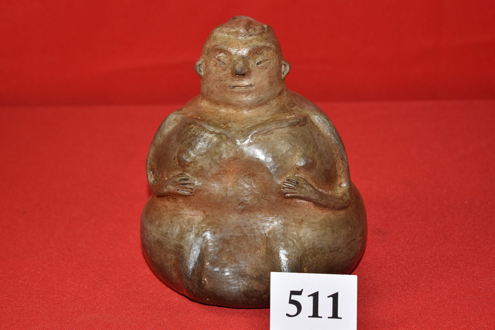 Female Effigy Seed Jar: Female Effigy Seed Jar – Ark., 6 3.4” x 6”