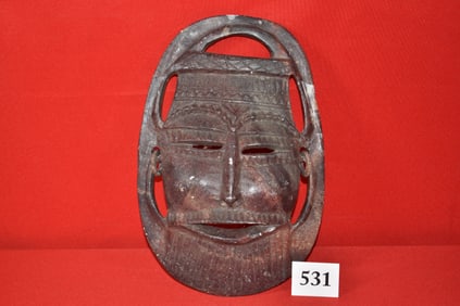 Chief African Mask Carved Stone