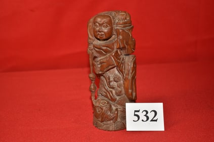 Wooden Chinese Carving – Fisherman