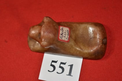 Quartz Bear Effigy Pipe