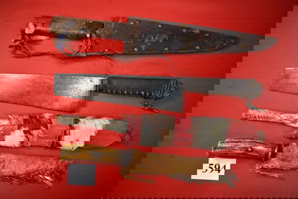 4 Old West Knives & Sheaths