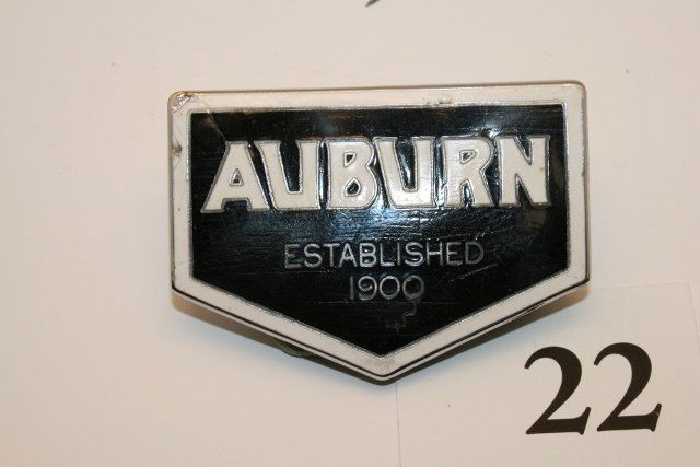 Auburn porcelain emblem: Nice Auburn porcelain emblem, 2/1/2” wide