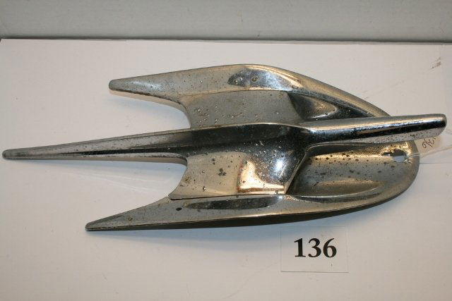 1956 Ford hood ornament: 1956 Ford hood ornament, pitted,.15” long