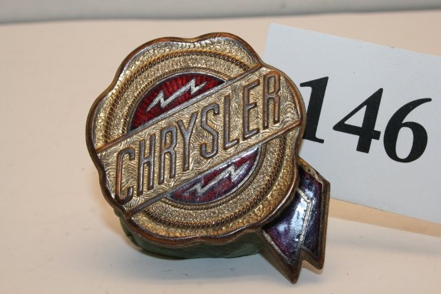 Chrysler enameled auto emblem: Chrysler enameled auto emblem, 2”