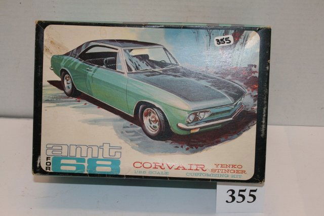 1968 Corvair model kit.: AMT unassembled 1/25” scale 1968 Corvair model kit. CA 1986