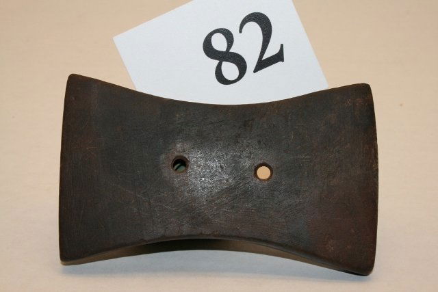 Red Banded Bi Concave Gorget: 3 3/8” Red Banded Slate Adena – Bi Concave Gorget – Partian – Bennett C.O.A.’s – Nice!