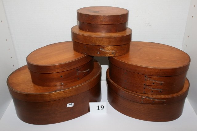 6 Reproduction Shaker Nesting Boxes: 6 Reproduction Shaker Nesting Boxes – largest 10 ½”