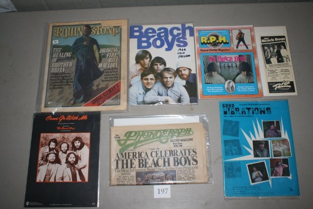 Beach Boys Items: Beach Boys Items: (Tour Program 1966 R.P.M.) & Rolling Stones Magazines, Sheet Music