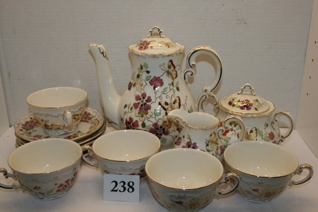 Zsolnay Hungary Tea Set 13 pc.: Zsolnay Hungary Tea Set 13 pc. Hand Painted – perfect