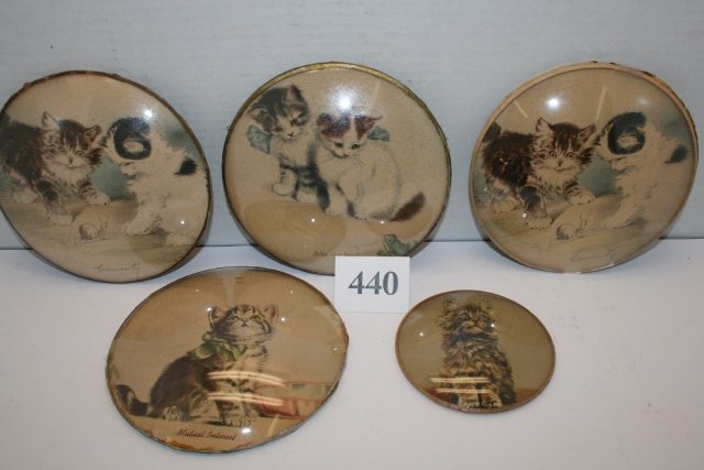 (5) Watson Studio Kitten Pictures: (5) Hand Made Peter Watson Studio Kitten Pictures “Curiosity”