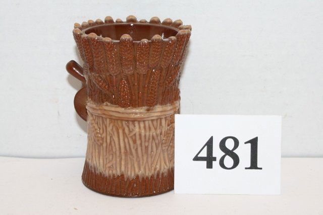 Chocolate Slag Wheat Toothpick holder: St. Clair 1974 Chocolate Slag Wheat Toothpick holder – 3”