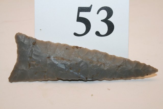 Hamilton Point: 3” Hamilton Point of Upper Mercer Chert – Licking Co. Ohio – Partain C.O.A.