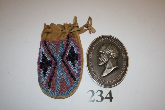 1881 Silver Peace Medal: 3” Oval 1881 Silver Peace Medal – James A. Garfield – Sale Highlight! From the Thunderbird Museum, Hatfield Wisconsin – belonged to Chief Dacorah, The Dacorah Family, Winnebago includes his 4�