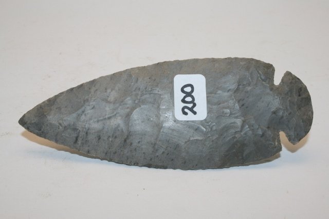 4 5/8” Dovetail Point: 4 5/8” Dovetail Point – Borden, Ind. Fort Payne Chert, Grade 10, Putty Jackson C.O.A.’s Townsend Coll. T-4224