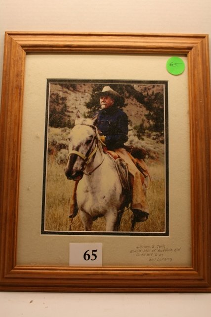 Photo of Wm. G. Cody Grand Son of Buffalo Bill Cody: 13 ½” x 16 ½” Framed Photo of Wm. G. Cody Grand Son of Buffalo Bill Cody – photo by Bill Lorenz