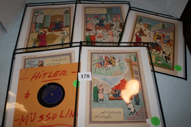 5 Arabian-Illumanaire Prints of Adolph Hitler: 5 Arabian-Illumanaire Prints of Adolph Hitler – size 8 ½” x 13” Hitler Record