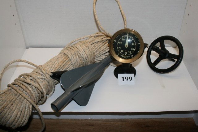 Wood Cased Fisher Pierce Taffrail Log: Wood Cased Fisher Pierce Taffrail Log, excellent condition “Will Not Ship”