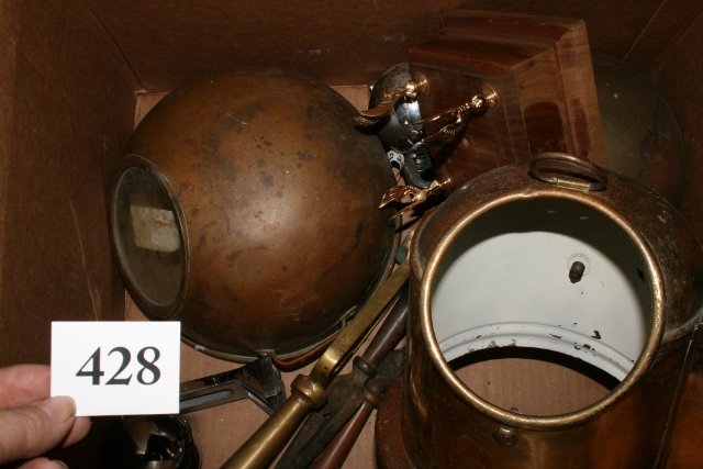 handles, hoods, pair balance balls: Lot consisting of handles, hoods, pair balance balls, etc….