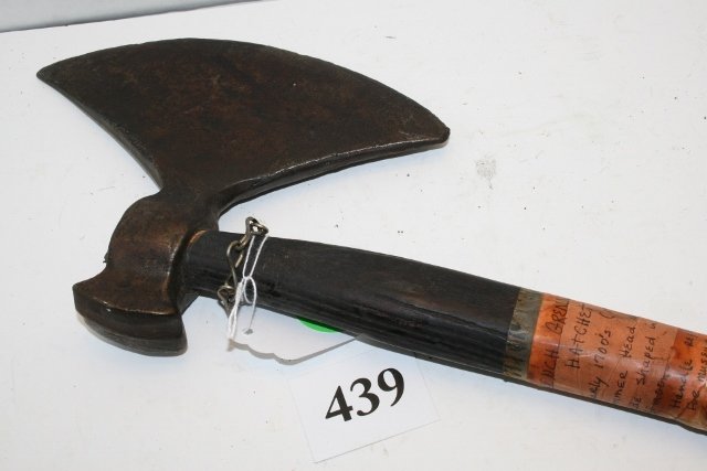 French Grenadier’s Hatchet: 26 ½” French Grenadier’s Hatchet with notations