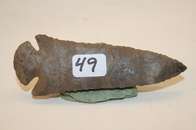 Dover Flint Beveled Dovetail Point: 3 7/8” Dover Flint Beveled Dovetail Point – Henry Co. Tenn.