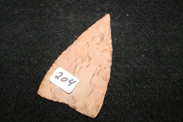 Kinney Blade, Edwards Chert: 3 3/8” Kinney Blade, Edwards Chert, Ubalde Co., Texas – Partain C.O.A.
