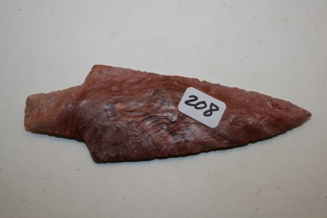 4 15/16” Dixon Point: 4 15/16” Dixon Point – colorful heat treated chert, Faurhold, Indiana – Nice