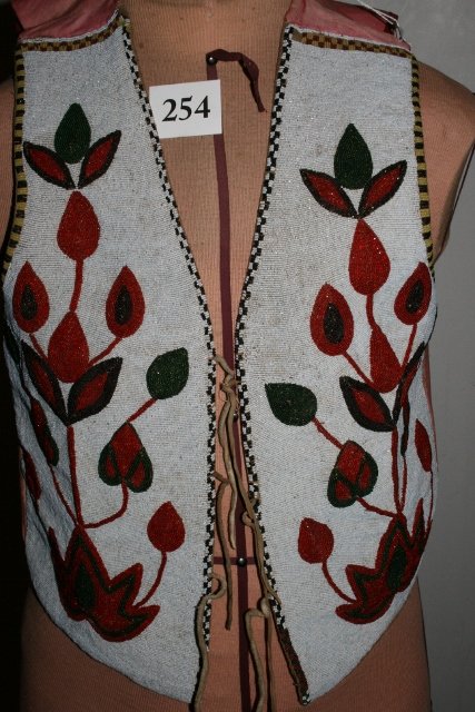 Plateau Man’s Beaded Vest: 21” x 19” Plateau Man’s Beaded Vest – Flour Bag Backing