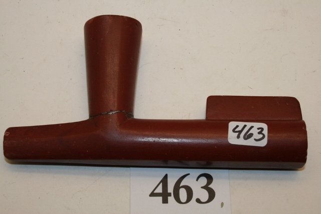 Catlinite Keeled T Pipe: 5 7/8” Catlinite Keeled T Pipe – Wisconsin, bowl broken with old lead repair, has evidence of being smoked