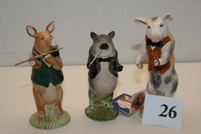3 pc. Beswick ware Pig Band: 3 pc. Beswick ware Pig Band – John, David, & Richard