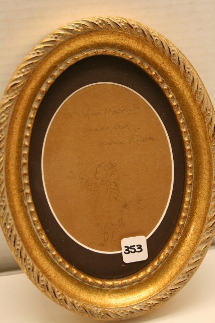 Original Drawing by Tasha Tudor: Original Drawing by Tasha Tudor – “To Dear Marylu”