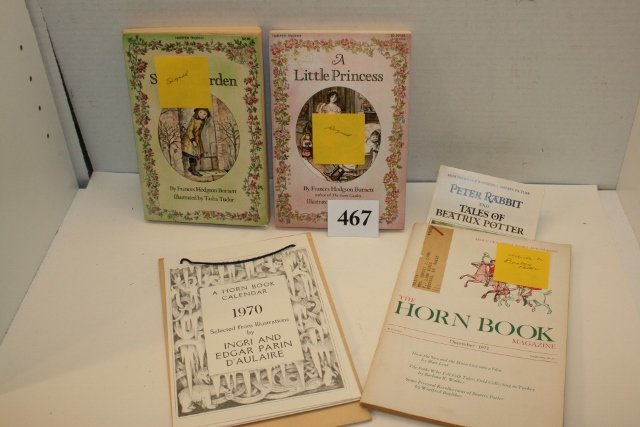 2 Signed Books “The Secret Garden: 2 Signed Books “The Secret Garden, A Little Princess” 1970 Horn Book – Article in Horn Book of Beatrix Potter