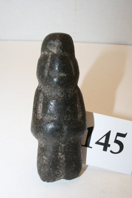 Mezcala Jadeite Human Effigy: 4” Mezcala Jadeite Human Effigy Mexico – Ex. Walter Nelson Coll.
