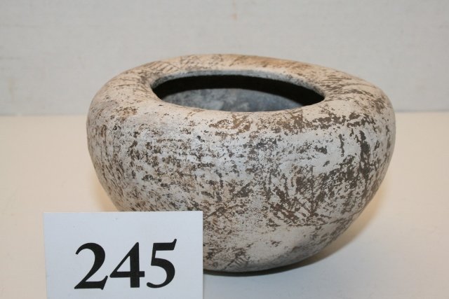 Anasazi Chaco Canyon Seed Jar: 4 ¼” x 2 ½” Anasazi Chaco Canyon Seed Jar – Ex. Shipley – Strack Coll. Small probe hole, solid