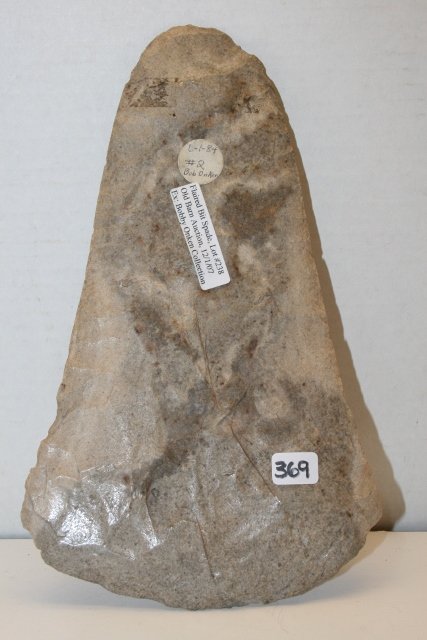 Dover Chert Spade: 9 ½” x 5 ¾” Dover Chert Spade – Link Farm, Waverly, Tenn. – Ex. Jack Roberts, Dr. T.H. Young Collections