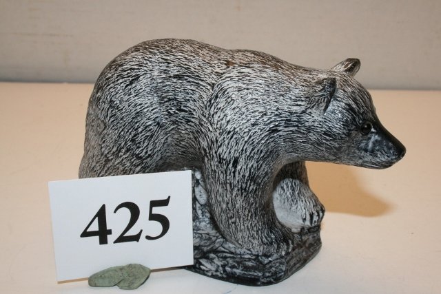 Soapstone Bear: 5” x 3 3/8” Soapstone Bear – A Wolf Creation