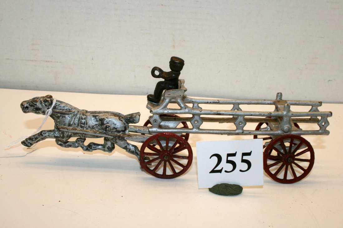 Shimer Single Horse, Ladder Wagon: Shimer Single Horse, Single Casting Ladder Wagon – no ladder – 70% paint