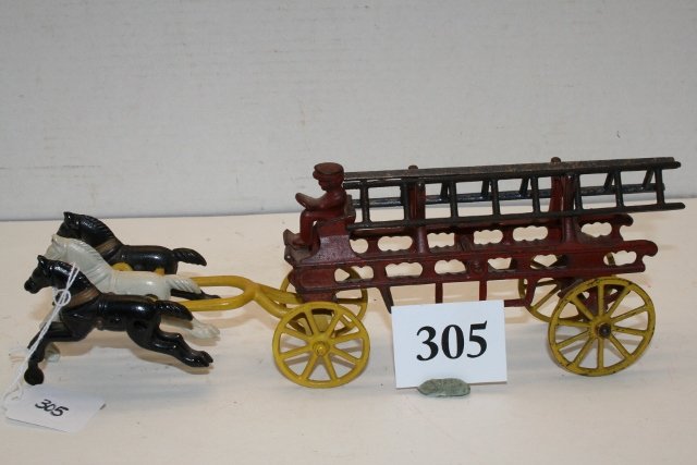 Kenton 3 Horse Ladder Wagon: Kenton 3 Horse Ladder Wagon, 2 ladders, 1 man, 65% paint