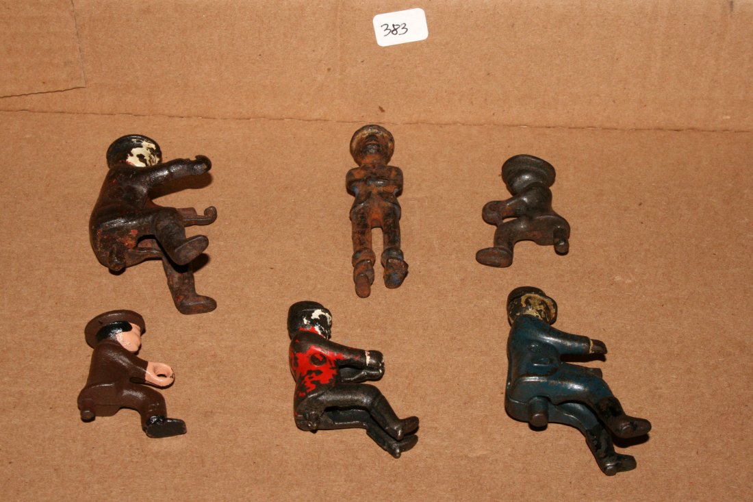Assorted Cast Iron Figures: Assorted Cast Iron Figures- arcade, Hubley, Dent & Wilkins