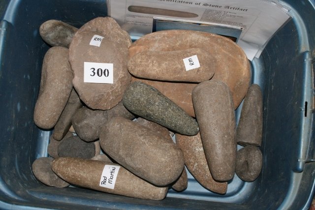 Stone Tools: Large Group of Stone Tools from State of Oregon including Pestles, Roller pestles, stone mortar, stone club, hammerstones, etc… some have info – two have C.O.A.’s