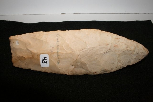 Burlington Chert Wadlow Blade: 8 1/16” Burlington Chert Wadlow Blade – Gasco??? Mo. from the Tim Ponstingle Coll.