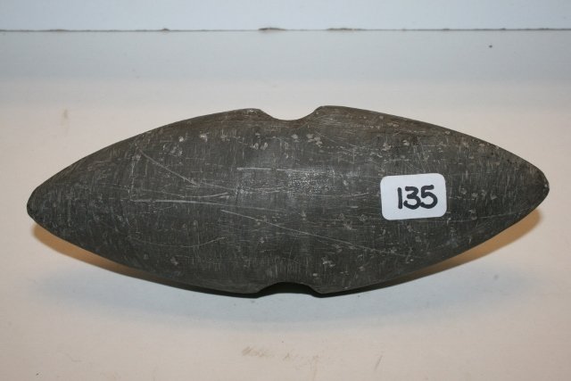 Banded Slate Bannerstone Preform: 6 ¼” Banded Slate Bannerstone Preform, undrilled 1934 Cin. Ohio