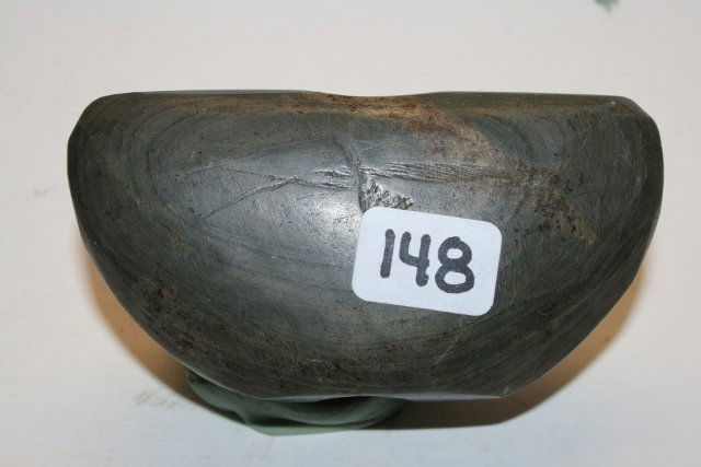 Banded Slate Crescent Bannerstone: 3 ¼” Banded Slate Crescent Bannerstone – Portage Co. Ohio