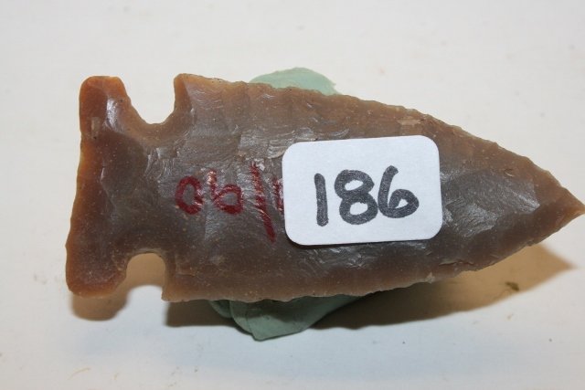 Carter Cave Flint Archaic Side Notch Point: 2 ½” Carter Cave Flint Archaic Side Notch Point, Needle Tip, Ohio