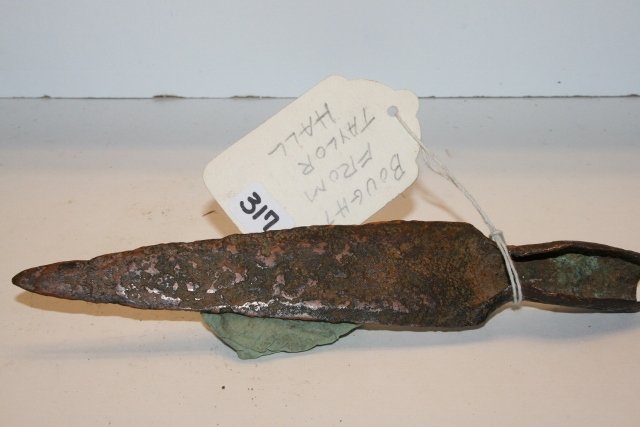 Socketed Copper Spear: 7 ½” Socketed Copper Spear, Little Rapids, Wisc. Acquired from Taylor Hall