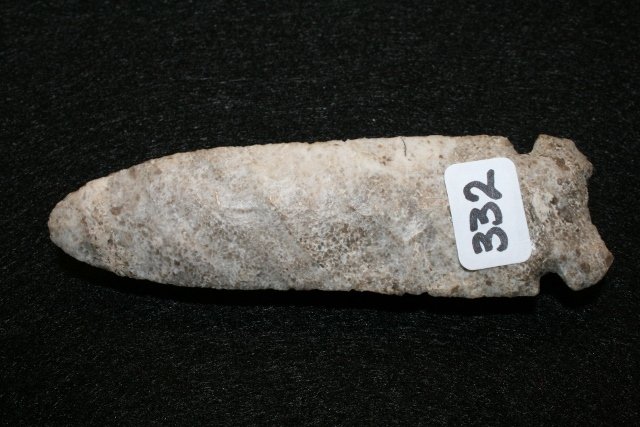 Fort Payne Chert Side Notch Point: 4” Fort Payne Chert Side Notch Point from the Kurt Rausch Coll.