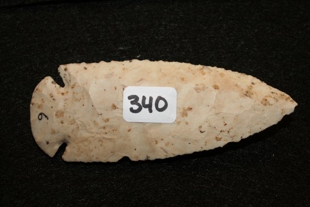 3 7/8” Dovetail Point: 3 7/8” Dovetail Point marked Ohio – ding to tip and side from the Kurt Rausch Coll.