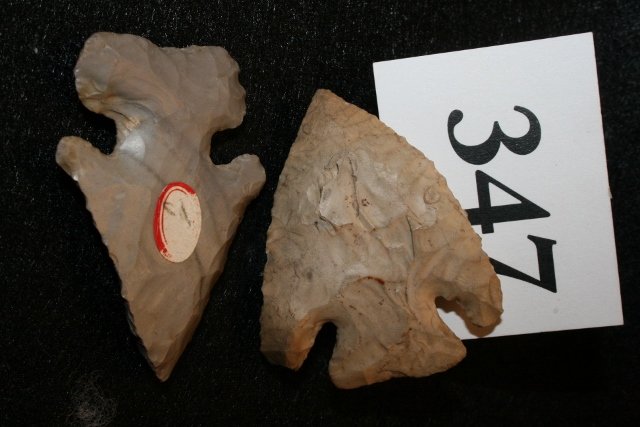 Two Archaic Points: Two Archaic Points – largest 2 1/8” – both Ohio from the Kurt Rausch Coll.